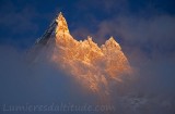 Les aiguilles de Blaitiere, des Ciseaux et du Fou au couchant, Chamonix