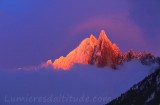 L'aiguille de la Verte et le Dru au couchant, Chamonix