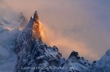 Les aiguilles des Deux Aigles au couchant, Chamonix