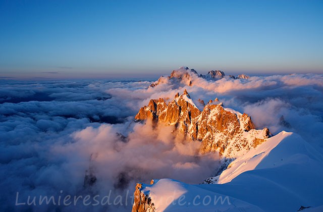 L'arete Midi-Plan au couchant