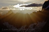 Aube rayonnante sur les Périades, Chamonix