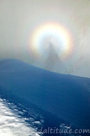 Spectre de Broken sur l'aiguille d'Argentiere