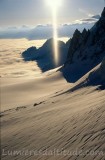 Lever du jour sur le glacier de Saleina