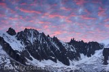 Les Courtes et les aiguilles Ravanel et Mummery au lever du jour, Chamonix