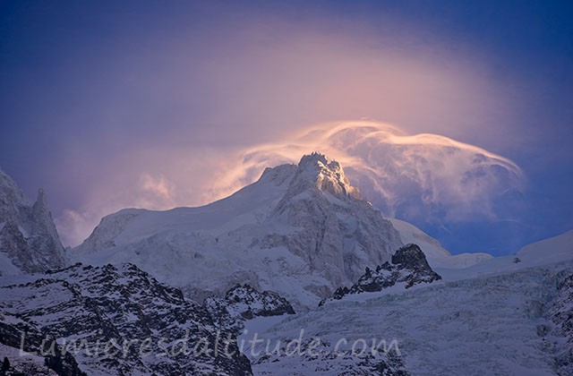 Nuages orographiques sur le Mont Maudit