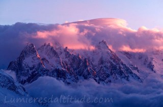 Tempete de foehn sur les aiguilles de Chamonix