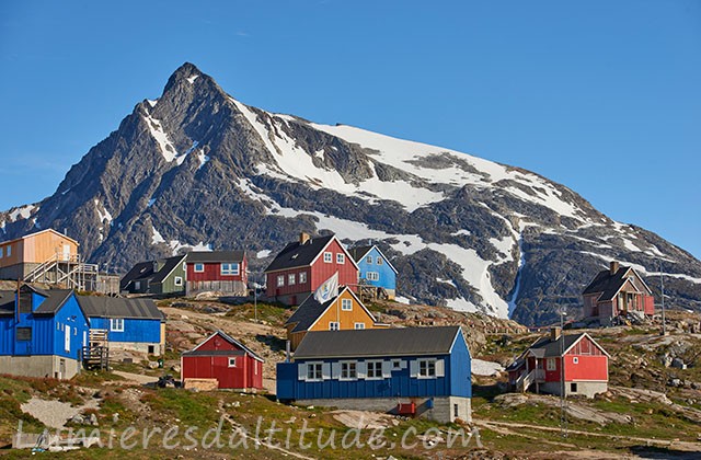 Groenland, Kulusuk, village Inuit de Kummiut