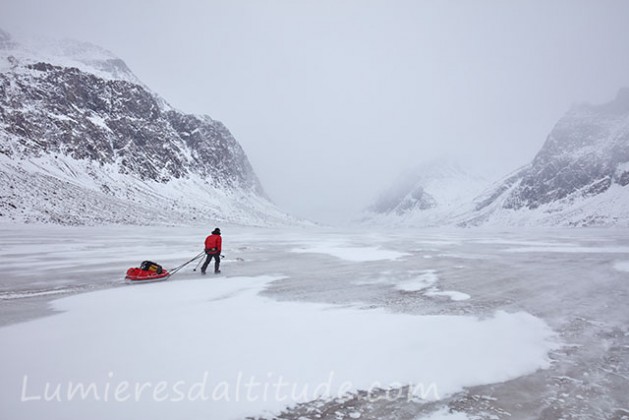 Sur la Weasel river, Terre de Baffin, canada