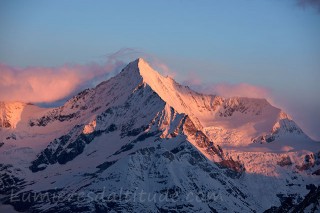 Le Weisshorn a l'aube, Valais, Suisse