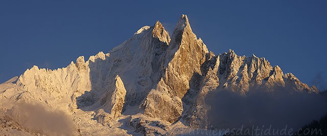 Les Drus au couchant