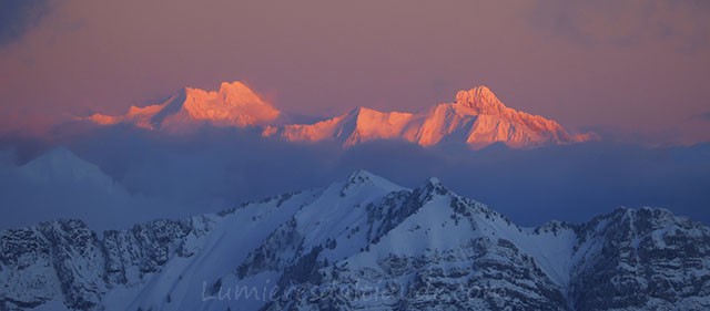 un soir sur les Alpes