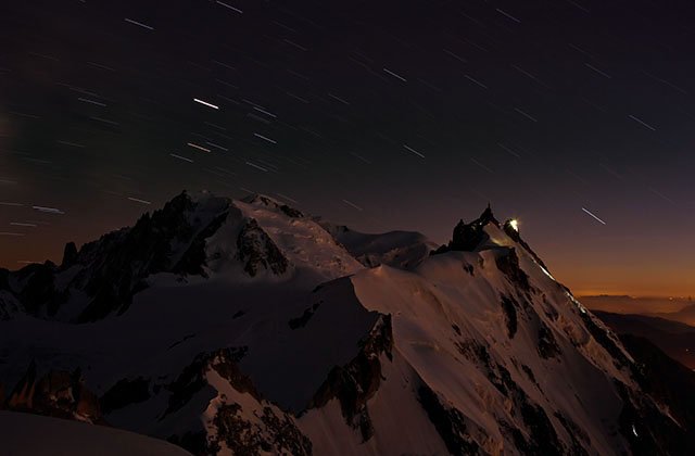 L'aiguille du Midi et le Mont-blanc