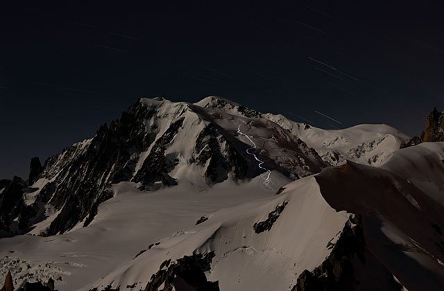 Le Mont-blanc au clair de lune