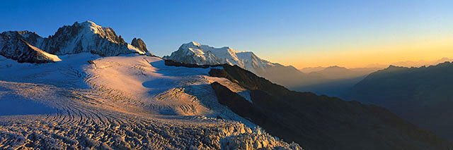 Le glacier du Tour et le Mont-blanc