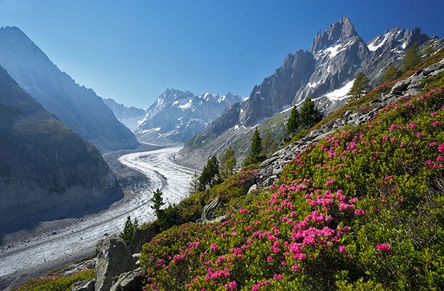 La Mer de glace depuis le Montenvers