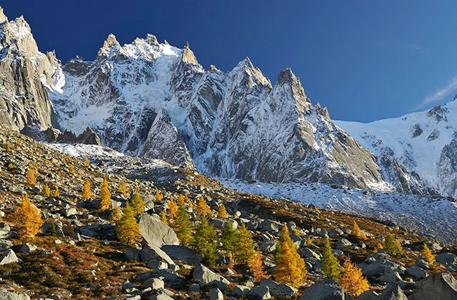 The aiguilles de Chamonix