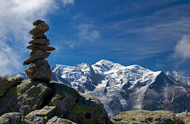 Cairn et Mont-blanc