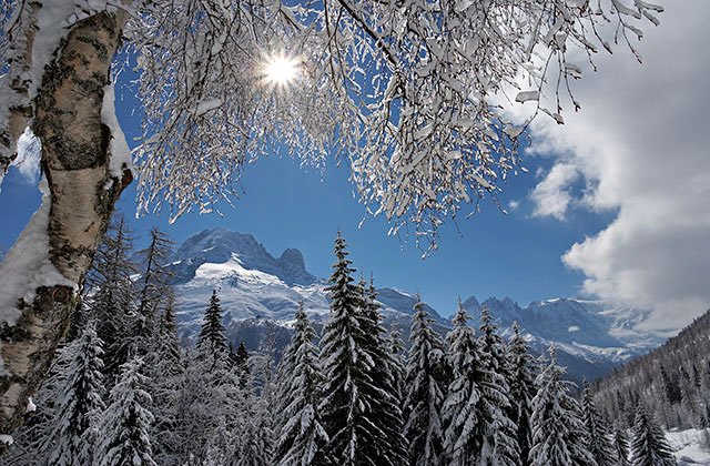 Winter sun on Trs les Champs