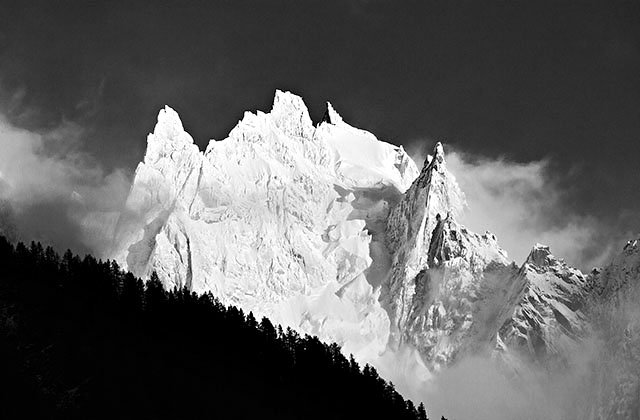 L'aiguille du Plan apres la tempete