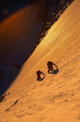 In the north face of les Courtes