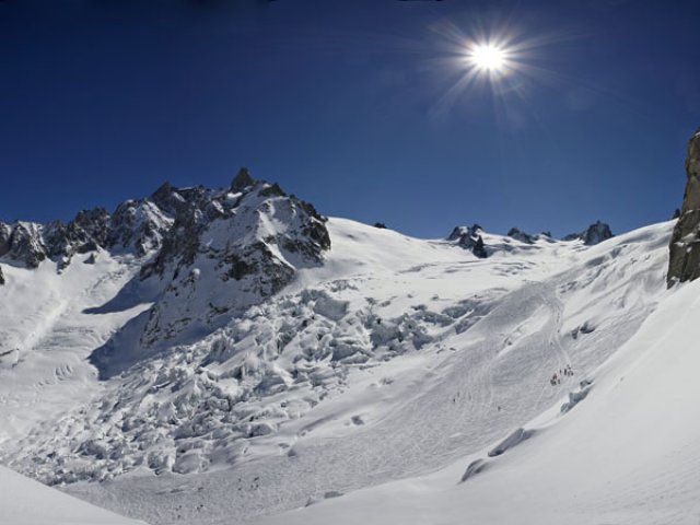 Valle Blanche, les sracs du Gant