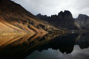 Divide lake, Tombstone mountains